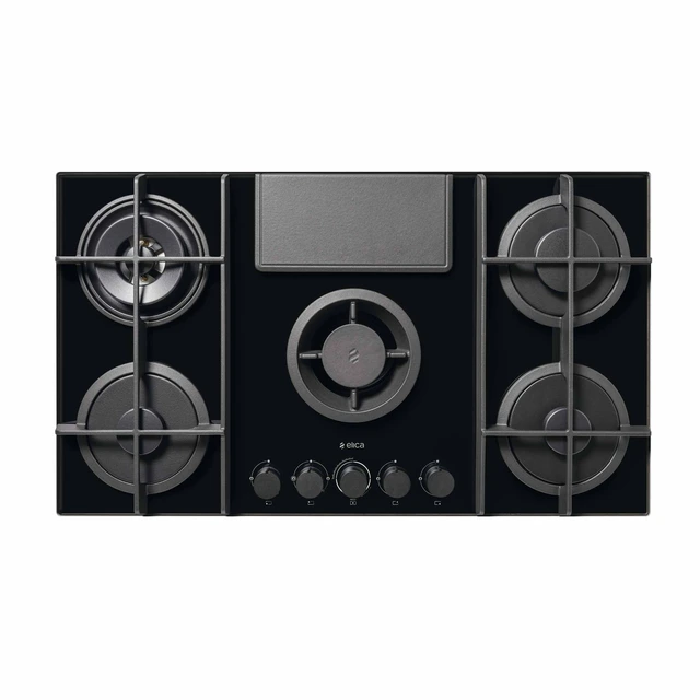 NikolaTesla Flame BL/A/88 Platetopp 88 cm, Integrert ventilator, Sort 