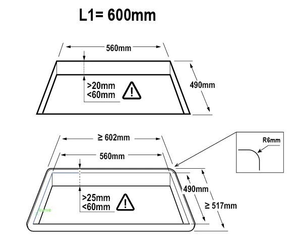 NikolaTesla Fit BL/A/60 Platetopp 60 cm, Integrert ventilator, Sort 