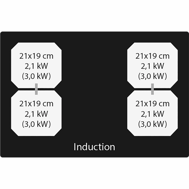 Faber Galileo Smart BK A830 Platetopp 83 cm, Integrert ventilator, Sort 