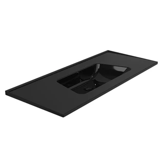 Flaminia Bloom 120 Vegghengt Servant 122x51,5 cm, m/overl&#248;p, Black