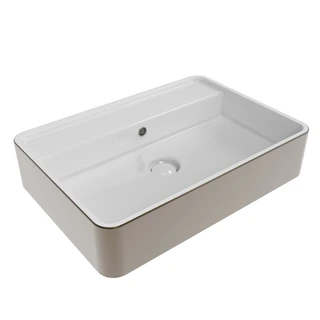 Flaminia Miniwash 60 Toppmontert Servant 60x40 cm, Metal Platinum