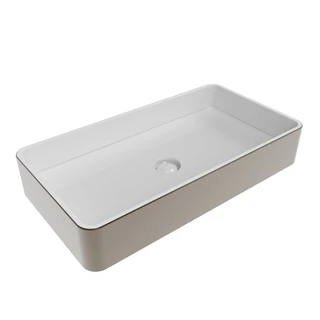 Flaminia Miniwash 75 Servant 75x40 cm, Metal Platinum