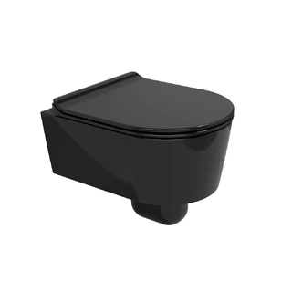 Flaminia Mini Link Vegghengt toalett 48,5x36 cm, goclean, Black