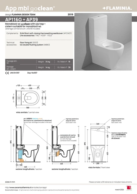 Flaminia App Gulvstående Toalett 58x36 cm, goclean, Carbone 