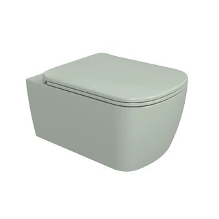 Flaminia Play Vegghengt Toalett 52x36 cm, gosilent, Verde Giada