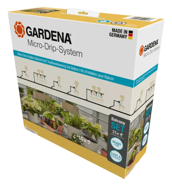 Gardena Micro-Drip vanning Balkongsett (15 planter) 