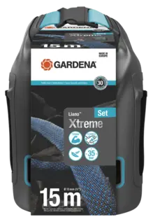Gardena Hageslange Tekstil Liano™ Xtreme 15 m Sett, med oppbevaringsbag