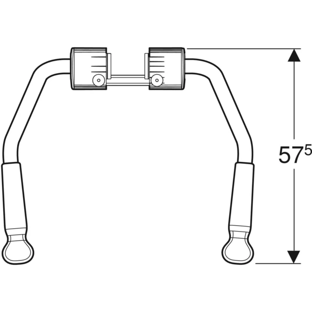 Porsgrund Glow Armlener Med toalettpapirholder 