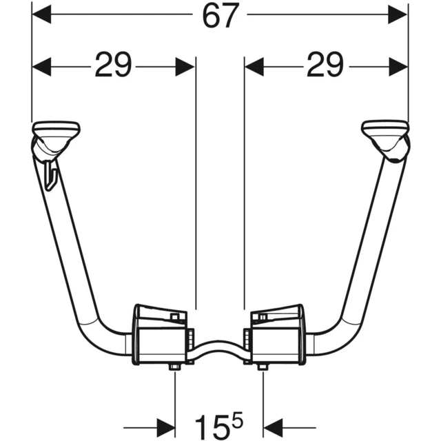 Porsgrund Glow Armlener Med toalettpapirholder 