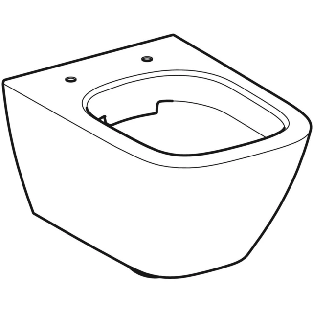 Geberit Smyle Square Vegghengt Toalett Kompakt dybde, Rimfree 