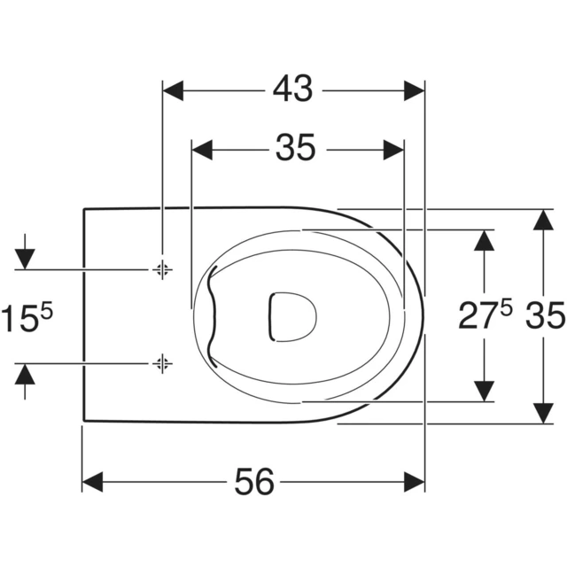 Geberit iCon Gulvstående Toalett Back2Wall, Rimfree, Hvit 