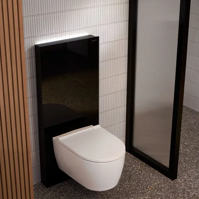 Geberit Monolith Plus Modul, 101 cm Til gulvstående toalett, Skiferstruktur 