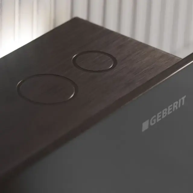 Geberit Monolith Plus Modul, 101 cm Til gulvstående toalett, Sandgrå glass 