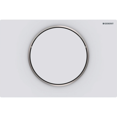 Geberit Sigma10 Betjeningsplate Hvit Matt/Polert/Hvit Matt, Easy-Clean