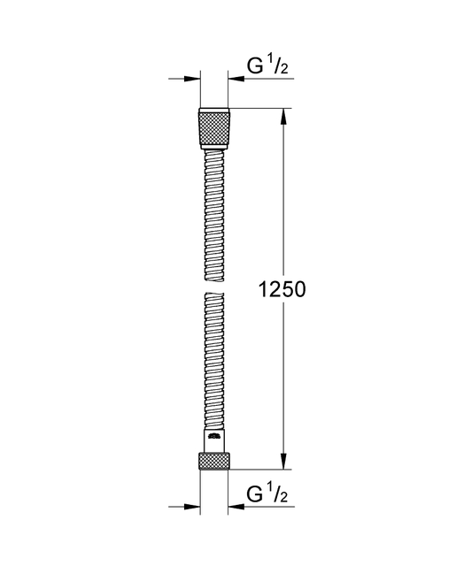 Grohe Vitalioflex Dusjslange Metall, 1250 mm, Krom 
