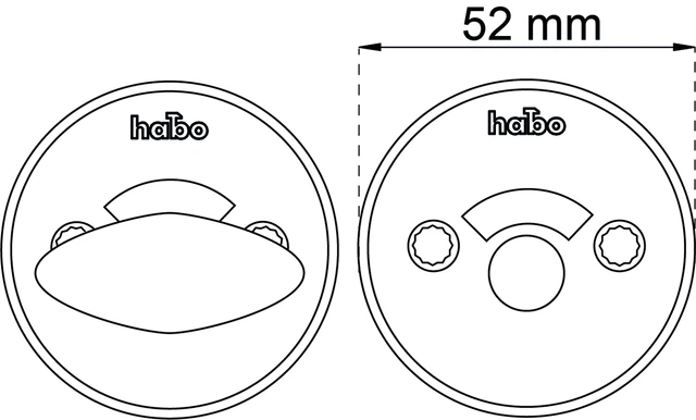 Habo A265 WC-beslag Krom 