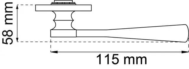 Habo Innerdørhåndak A9673 Messing 