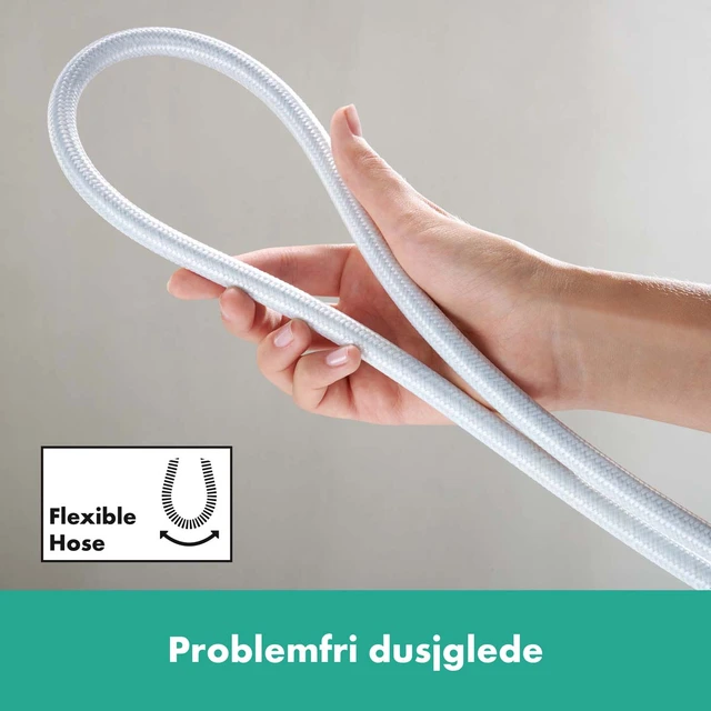 Hansgrohe Designflex Tekstildusjslange 1,25 m, Hvit Matt 