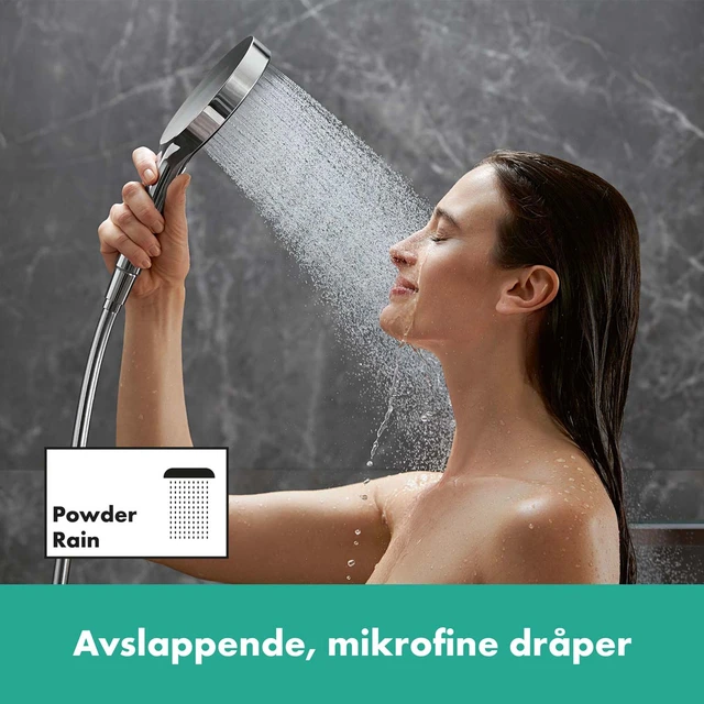 Hansgrohe Rainfinity Dusjsett Ø130 mm, 3 stråletyper, Krom 