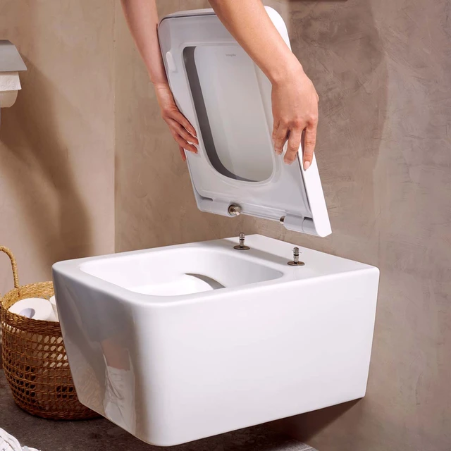 Hansgrohe EluPura Q Toalettpakke U/skyllekant, Sete, HygieneEffect, Hvit 