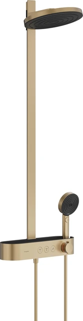 Hansgrohe Pulsify S Showerpipe Ø260 cm, 2 stråletyper, Børstet Bronse 