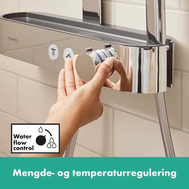 Hansgrohe Pulsify S Showerpipe Ø260 cm, 1 stråletype, Krom 