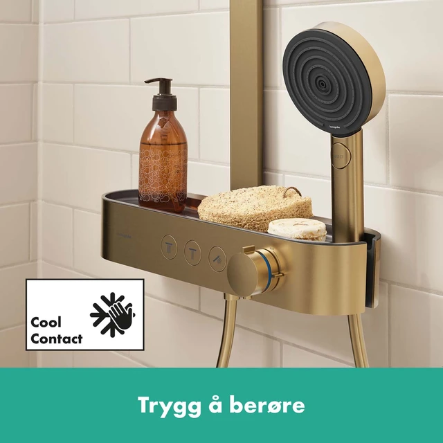 Hansgrohe Pulsify S Showerpipe Ø260 cm, 2 stråletyper, Børstet Bronse 