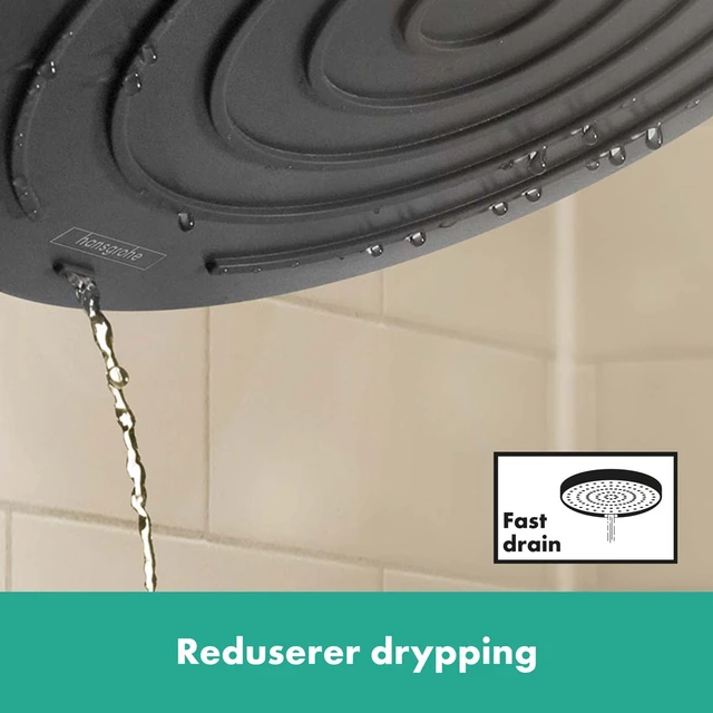 Hansgrohe Pulsify S Showerpipe Ø260 cm, 2 stråletyper, Sort Matt 