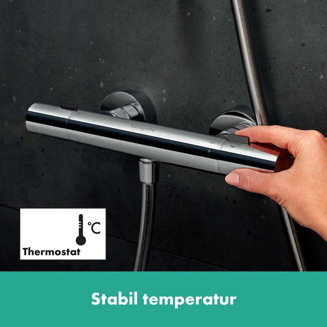 Hansgrohe Pulsify Select S Dusjpakke 90 cm, 3jet, m/termostat, Krom 