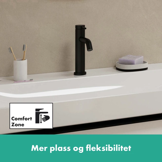 Hansgrohe Tecturis S Servantbatteri Bidettedusj og 160 cm slange, Sort Matt 