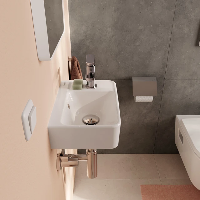 Hansgrohe Xanuia Q Vegghengt Servant 36x25 cm, m/1 bl.hull, m/ol, Hvit 