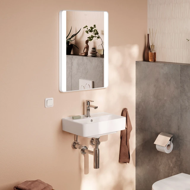 Hansgrohe Xanuia Q Vegghengt Servant 45x34 cm, m/1 bl.hull, m/ol, Hvit 