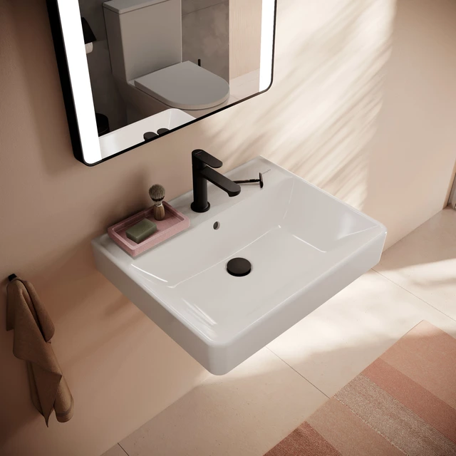 Hansgrohe Xanuia Q Vegghengt Servant 60x48 cm, m/1 bl.hull, m/ol, Hvit 