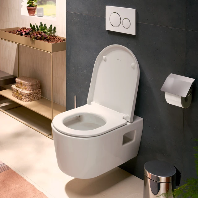 Hansgrohe EluPura S Vegghengt Toalett 36x54 cm, u/skyllekant, Hvit 