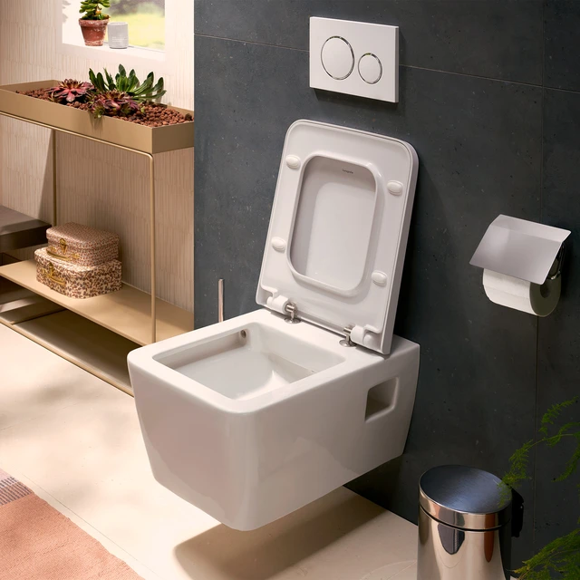 Hansgrohe EluPura Q Vegghengt Toalett 36x54 cm, u/skyllekant, Hvit 