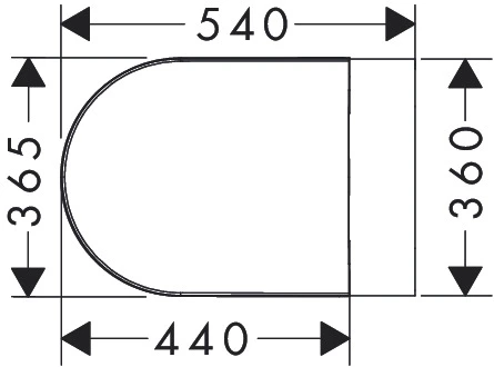 Hansgrohe EluPura S Toalettpakke Vegg 36x54 cm, u/skyllekant, Hvit 