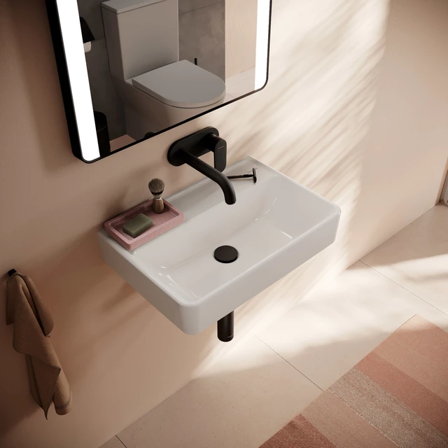 Hansgrohe Xanuia Q Vegghengt Servant 55x64 cm, u/bl.hull, u/ol, Hvit 