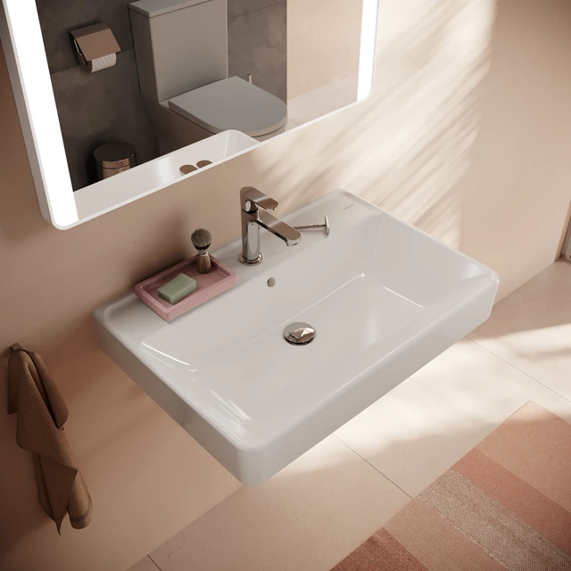 Hansgrohe Xanuia Q Vegghengt Servant 70x48 cm, m/1 bl.hull, m/ol, Hvit 