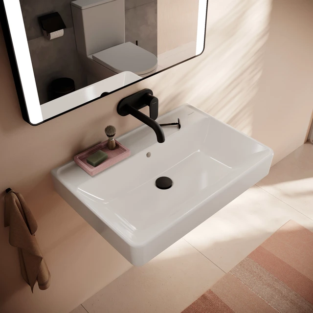 Hansgrohe Xanuia Q Vegghengt Servant 70x48 cm, u/bl.hull, m/ol, Hvit 