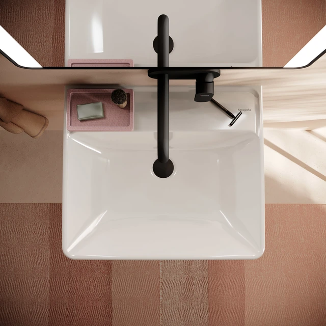 Hansgrohe Xanuia Q Vegghengt Servant 55x48 cm, u/bl.hull, u/ol, Hvit 