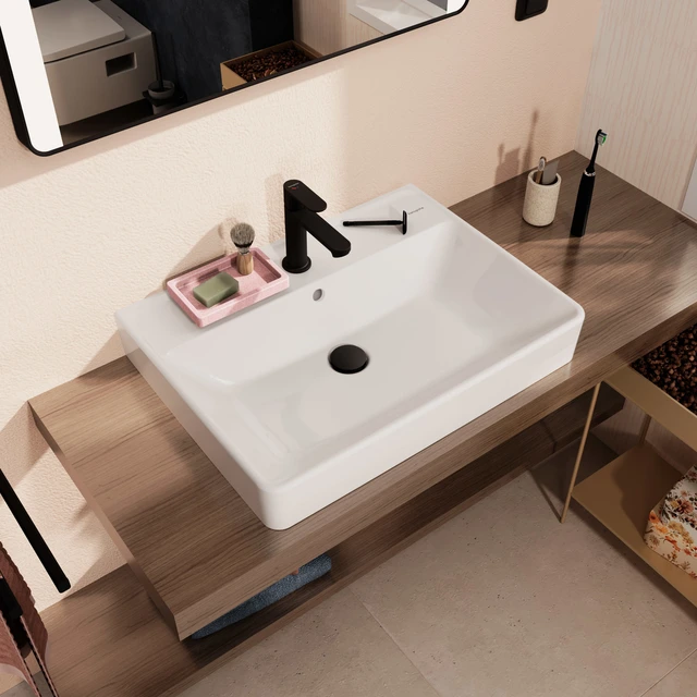 Hansgrohe Xanuia Q Toppmontert Servant 65x48 cm, m/1 bl.hull, m/ol, Hvit 