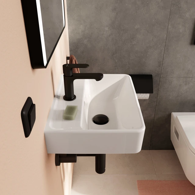 Hansgrohe Xanuia Q Vegghengt Servant 45x34 cm, m/1 bl.hull, m/ol, Hvit m/SC 