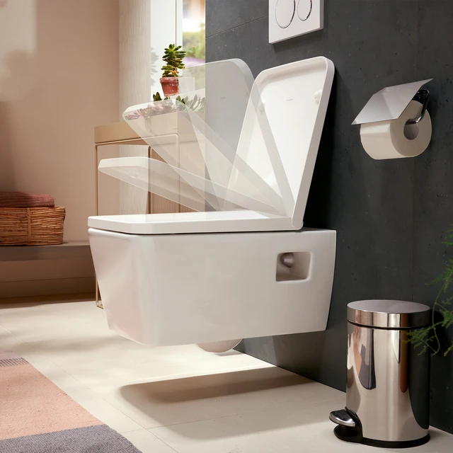 Hansgrohe EluPura Q Gulvstående Toalett 36x54 cm, u/skyllekant, Hvit m/SC 