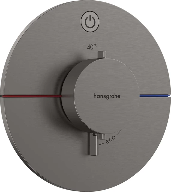 Hansgrohe ShowerSelect Comfort S Avsperring, 1 uttak, Børstet Sort Krom 