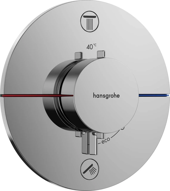 Hansgrohe ShowerSelect Comfort S Avsperring, 2 uttak, Krom 