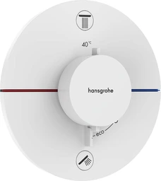 Hansgrohe ShowerSelect Comfort S Avsperring, 2 uttak, Hvit Matt