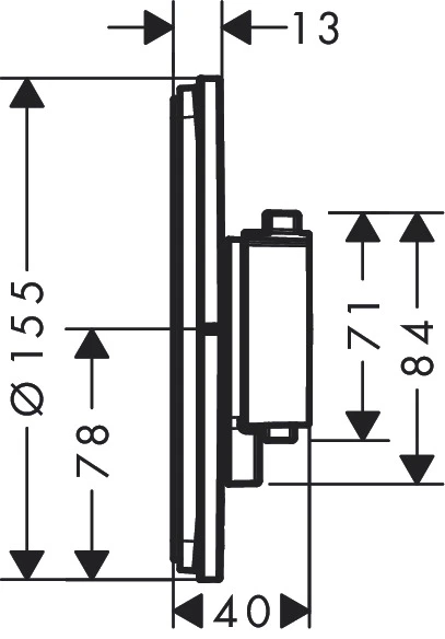 Hansgrohe ShowerSelect Comfort S Til innbygging, Sort Matt 