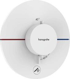 Hansgrohe ShowerSelect Comfort S Avsperring, 2 uttak, Hvit Matt