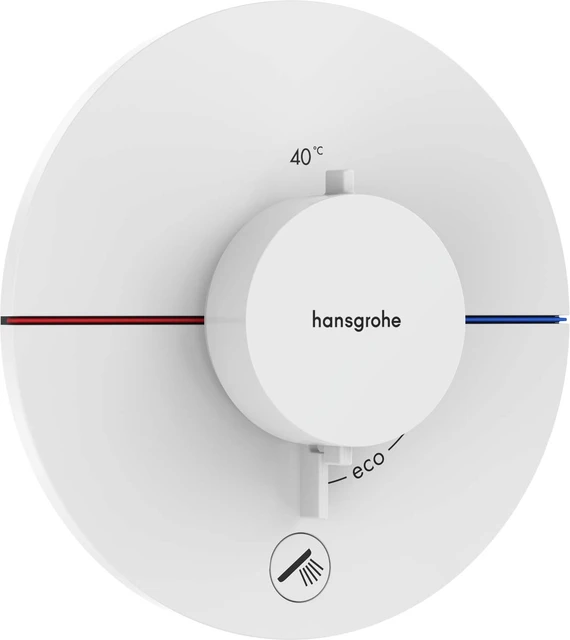 Hansgrohe ShowerSelect Comfort S Avsperring, 2 uttak, Hvit Matt 