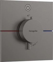 Hansgrohe ShowerSelect Comfort E Avsperring, 1 uttak, B&#248;rstet Sort Krom